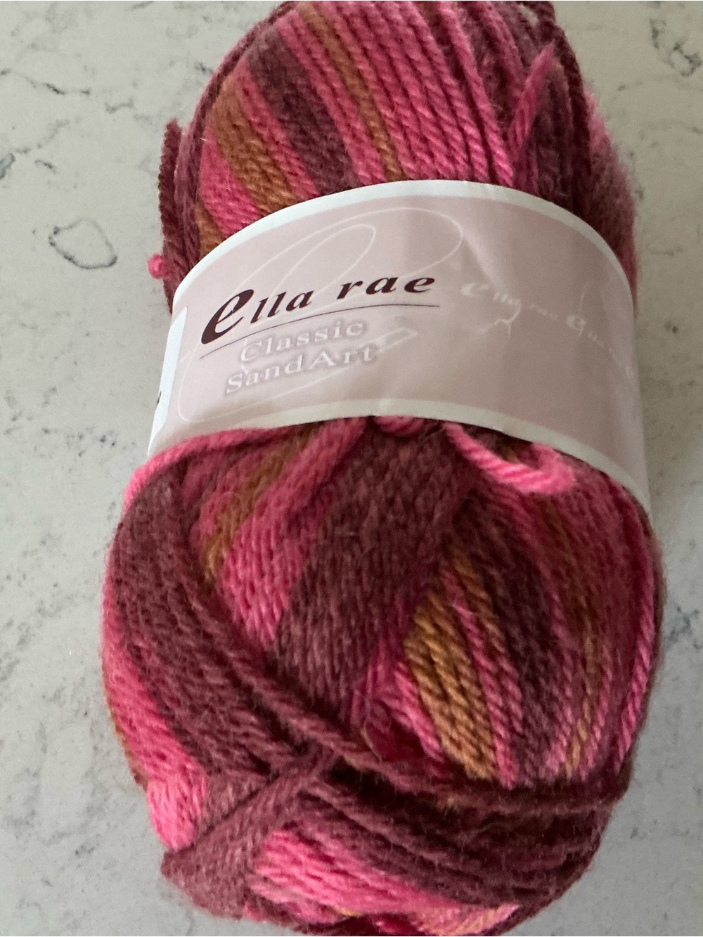 Ella Rae Classic SandArt Wool Multicolor Yarn - Pink & Brown